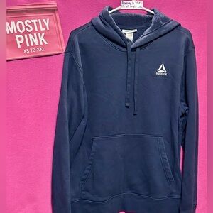 Reebok Blue Sweatshirt Classic Pullover Hoodie